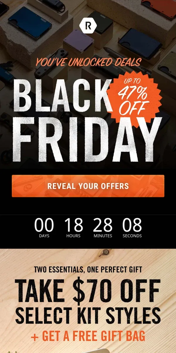 Email from The Ridge. Limited time: Black Friday ONLY Deals