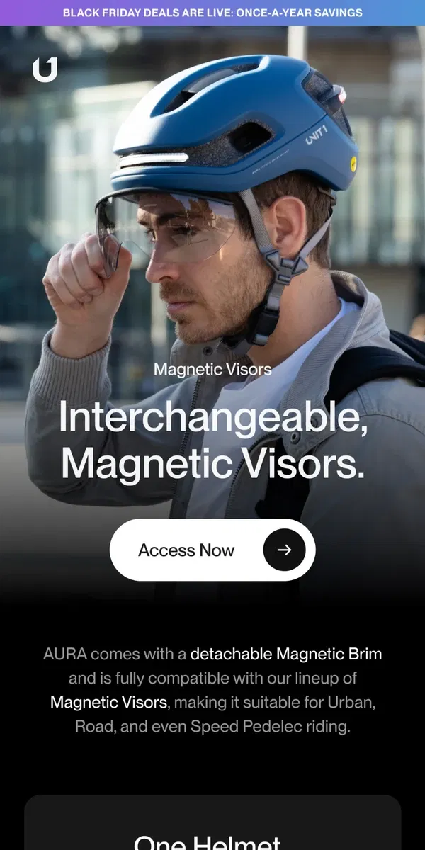 Email from UNIT 1. Interchangeable, Magnetic Visors.