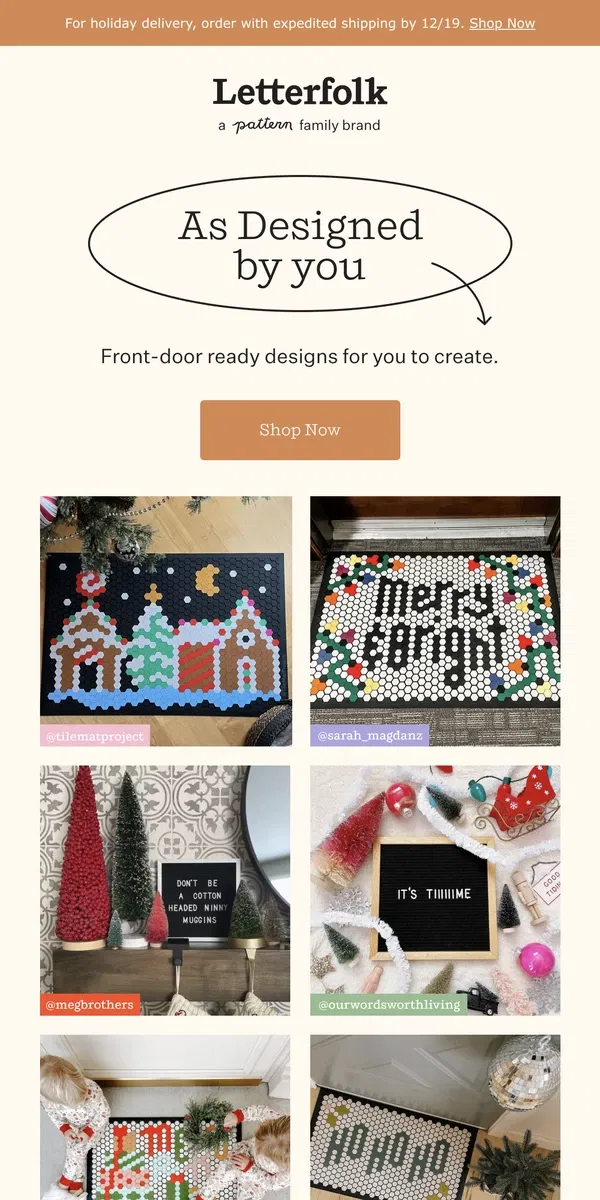 Email from Letterfolk. Your holiday design inspiration 🎄 →