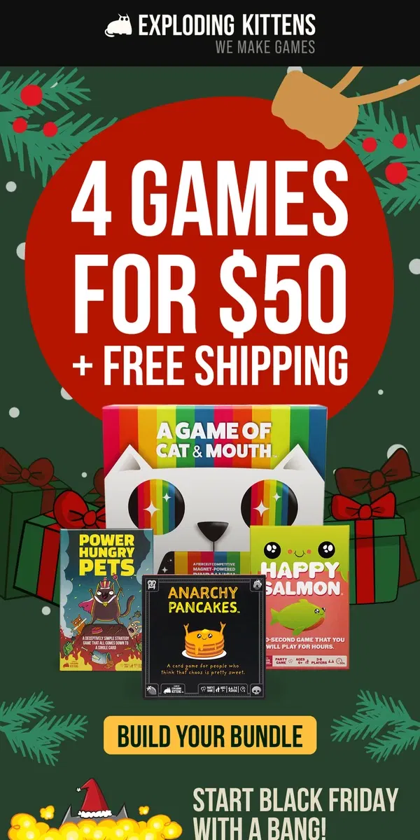 Email from Exploding Kittens. Re: Your Black Friday Order 📦