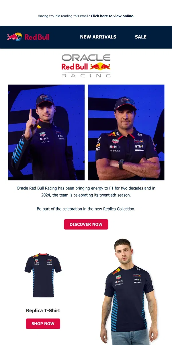 Email from Red Bull. Replica Team Kit 2024