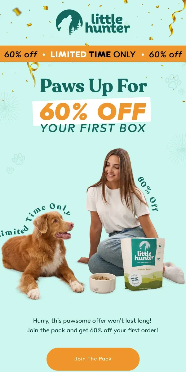 Email from Little Hunter. Pawsome Black Friday Deals Are Here! 🐾 💚