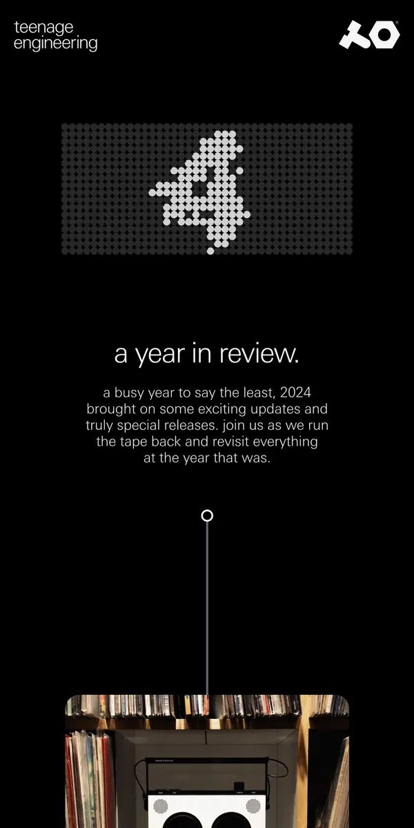 Email from teenage engineering. a year in review.