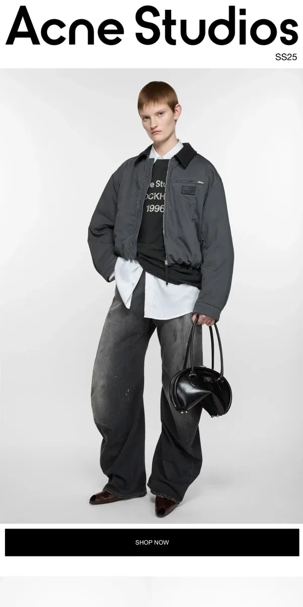 Email from Acne Studios. Bomber & leather outerwear