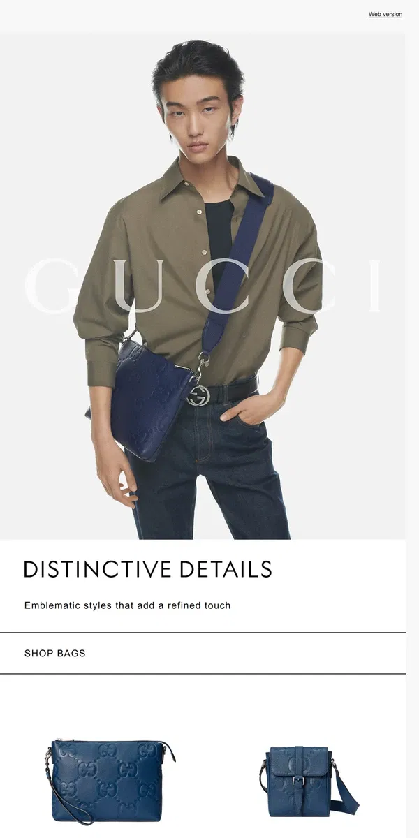 Email from GUCCI. Style Codes