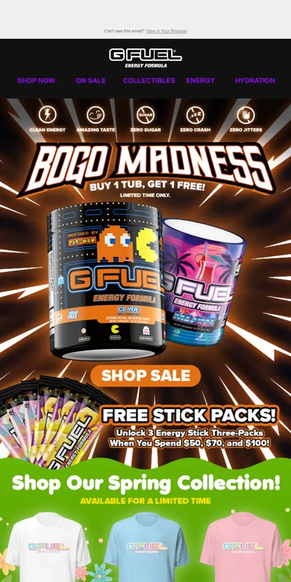 Email from G FUEL. Hurry, Limited Time Only! 🌟