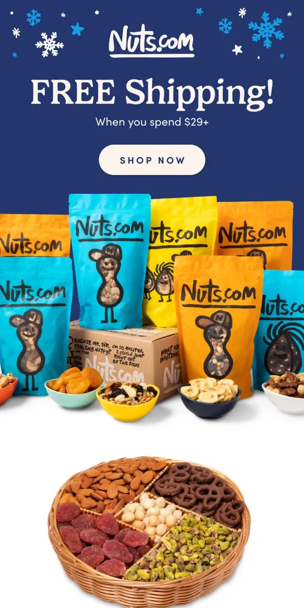 Email from Nuts.com. FINAL HOURS of FREE Shipping 🚢 