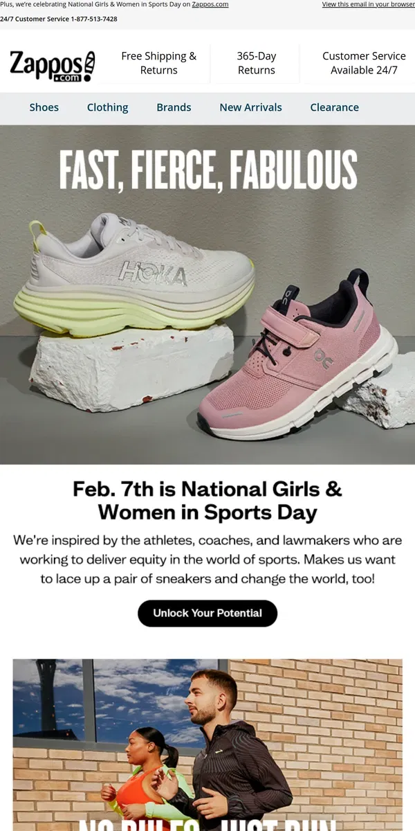 Email from Zappos. 🔓 Motivation Unlocked: Come Back for Athletic Must-Haves