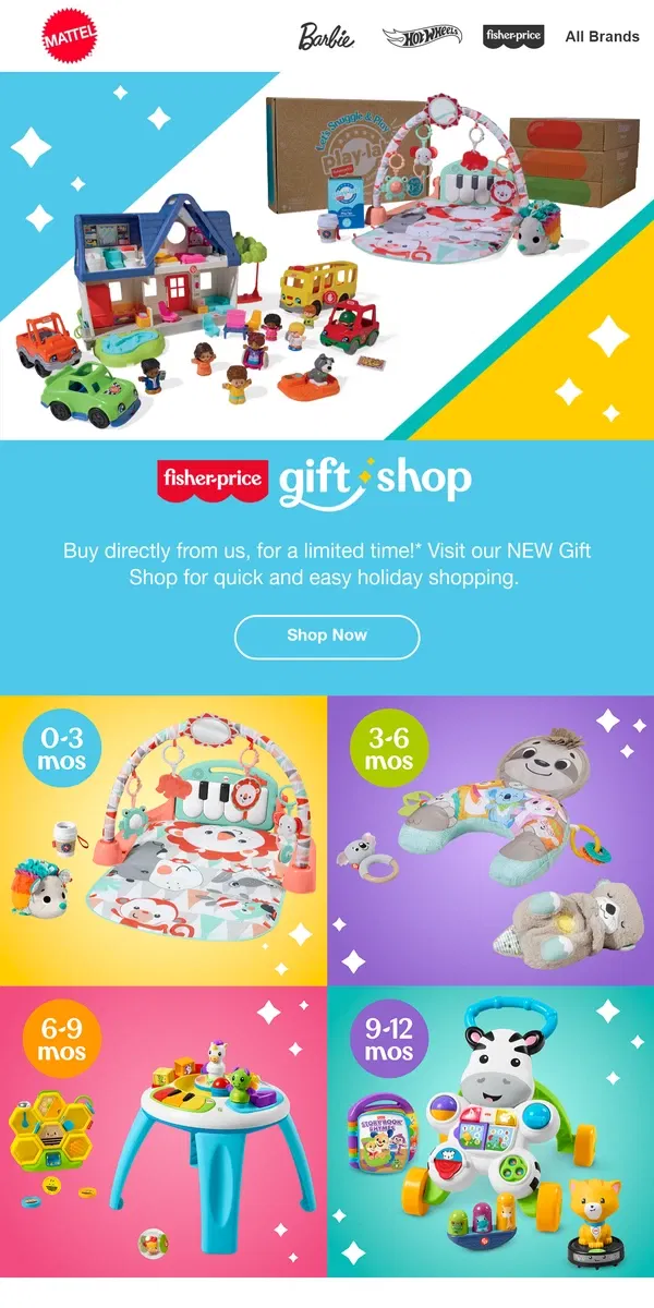 Email from Mattel Store. Buy Directly From Us for Easy Holiday Gifting!