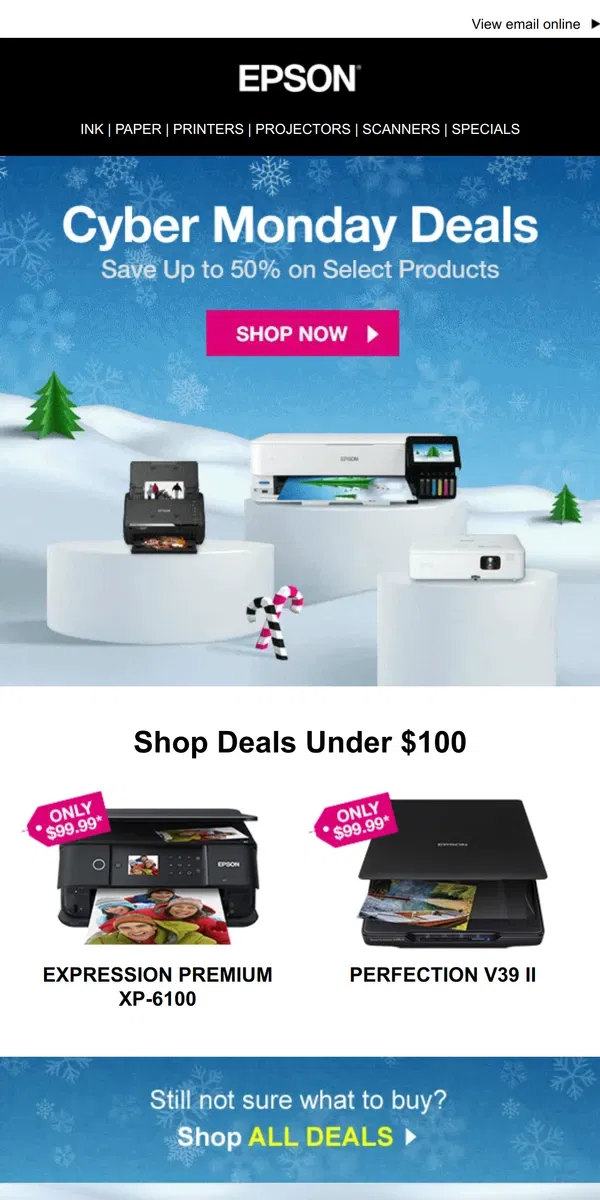 Email from Epson. Last Chance for 50% Off!