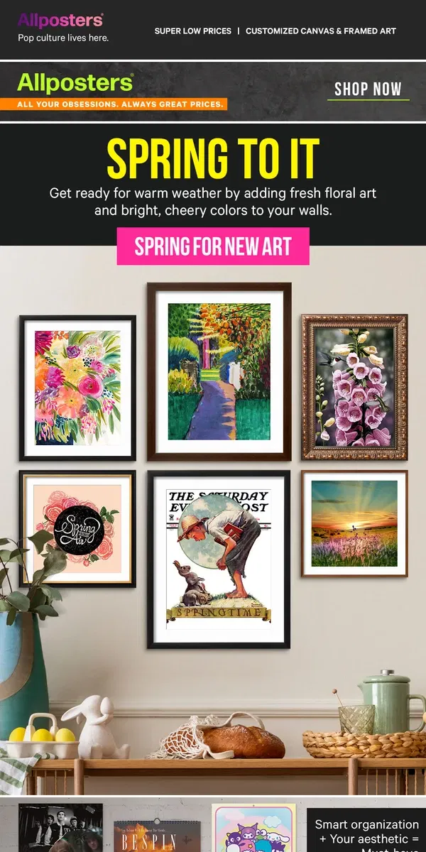 Email from AllPosters. 🤸🏻‍♀️ Get a jump on spring