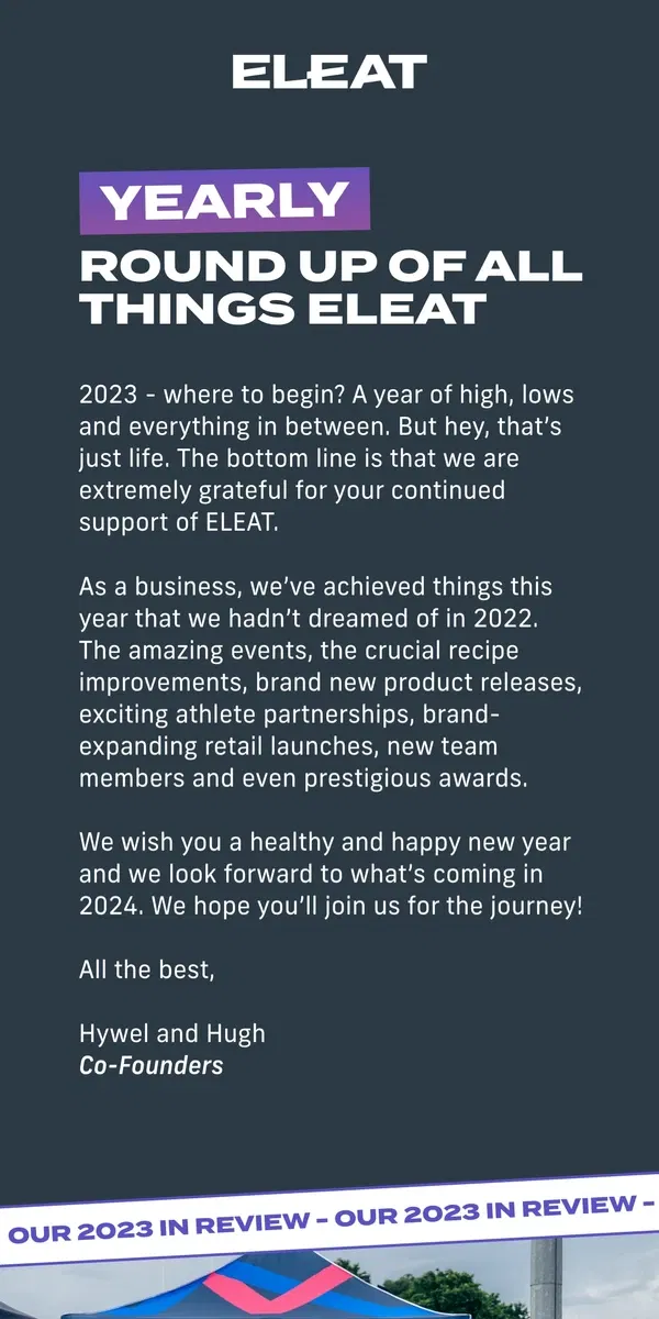 Email from ELEAT. An ELEAT 2023