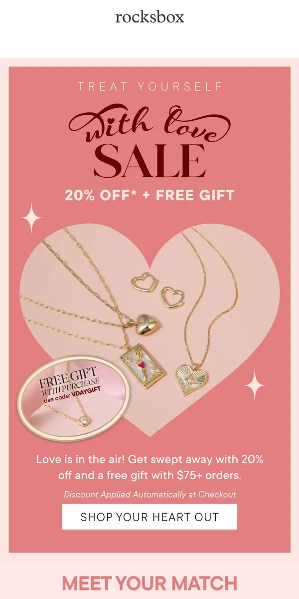 Email from Rocksbox. 🌹 To Naomi, With Love: 20% Off!