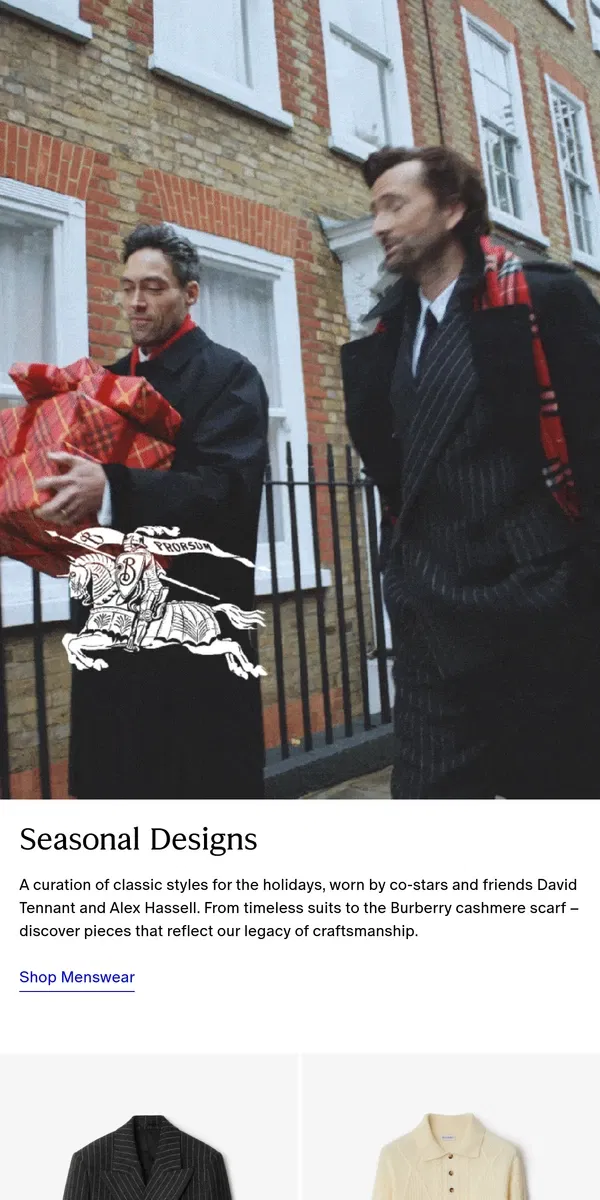 Email from Burberry. Classic Winter Styles for the Season 