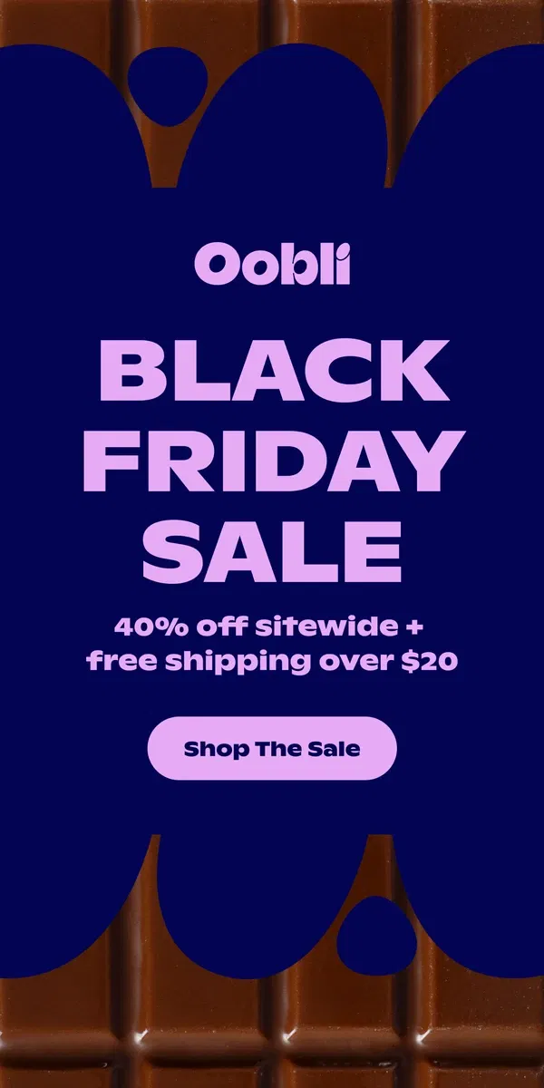 Email from Oobli. Early Black Friday Access