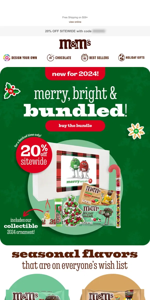 Email from M&M's. Bundle Savings + Ready-to-Gift