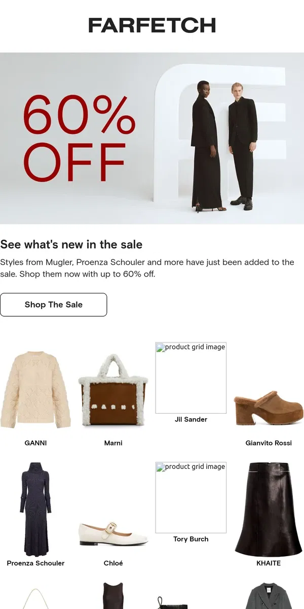 Email from FARFETCH. New year, new styles on sale