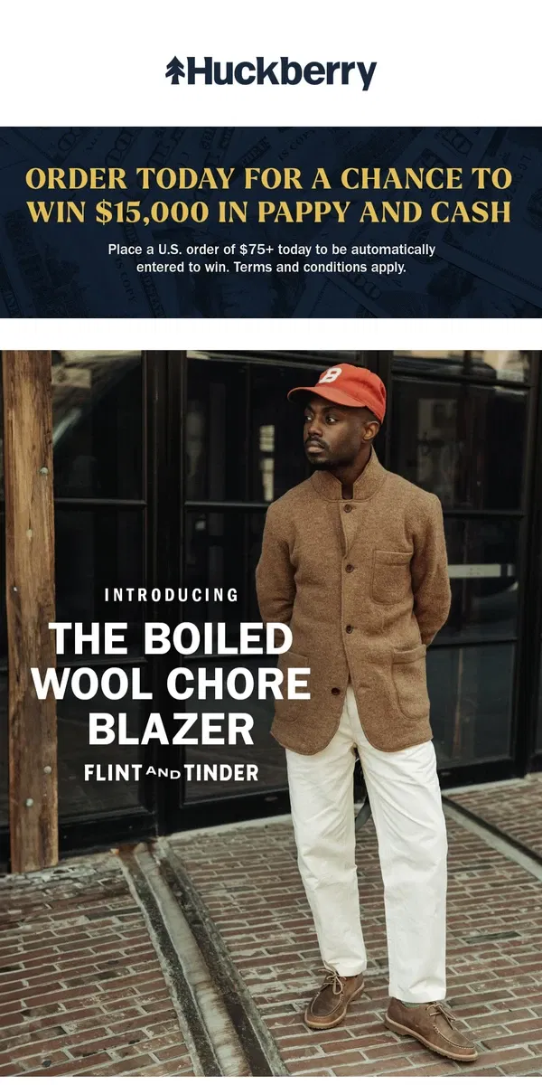 Email from Huckberry. The Chore Coat’s Cool Cousin