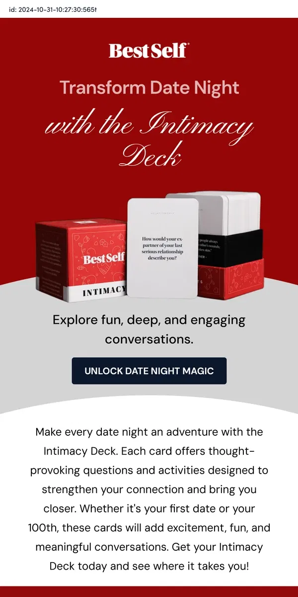 Email from BestSelf Co.. Transform Date Night ❤️🌙