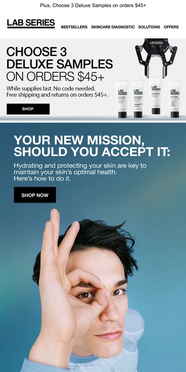 Email from Lab Series. Your New Mission, Should You Accept It