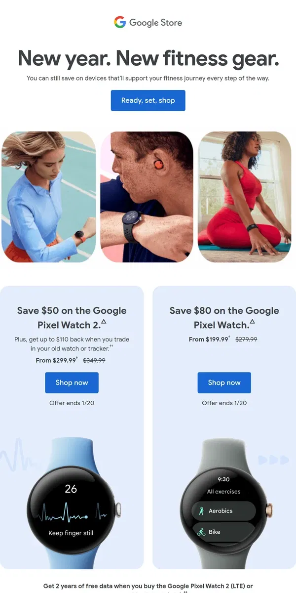 Email from Google Store. Move more. Live healthier. Save now.