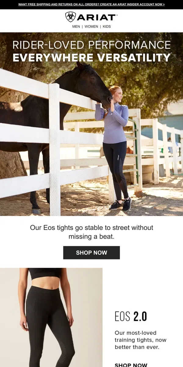 Email from Ariat. Best-Selling Tights. Brand-New Looks.