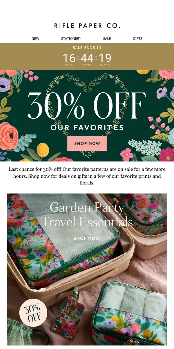 Email from Rifle Paper Co.. Last Chance for ✨30% Off Favorites✨