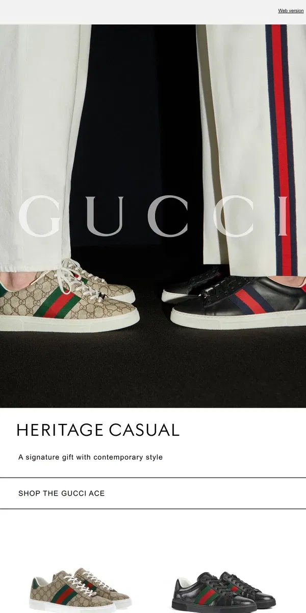 Email from GUCCI. Discover the Gucci Ace