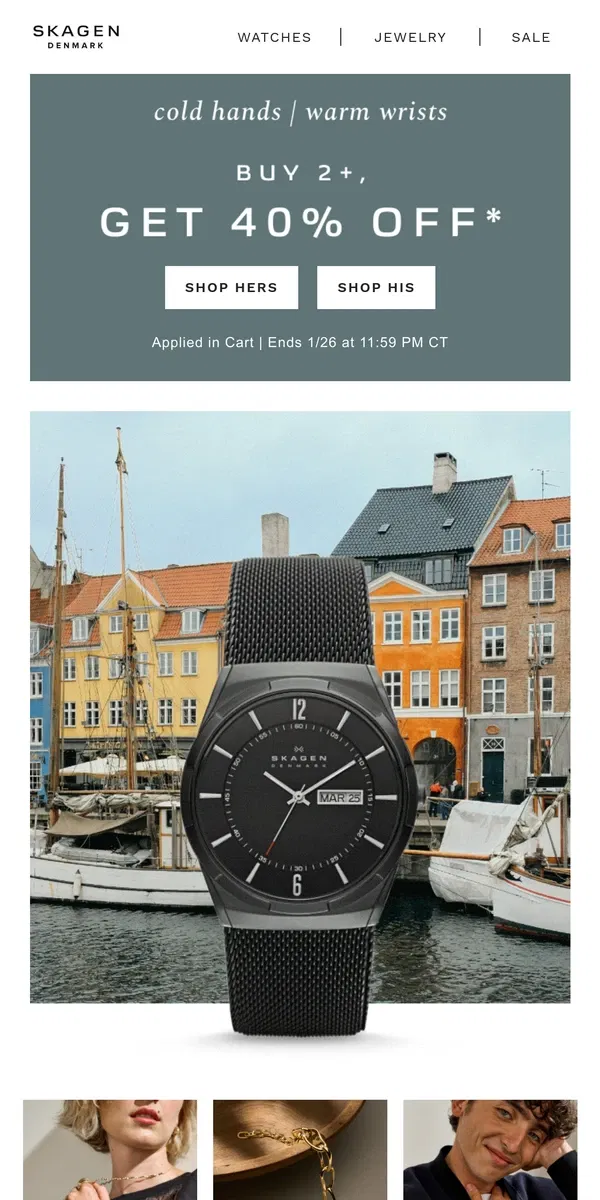 Email from Skagen. on now: the winter style sale