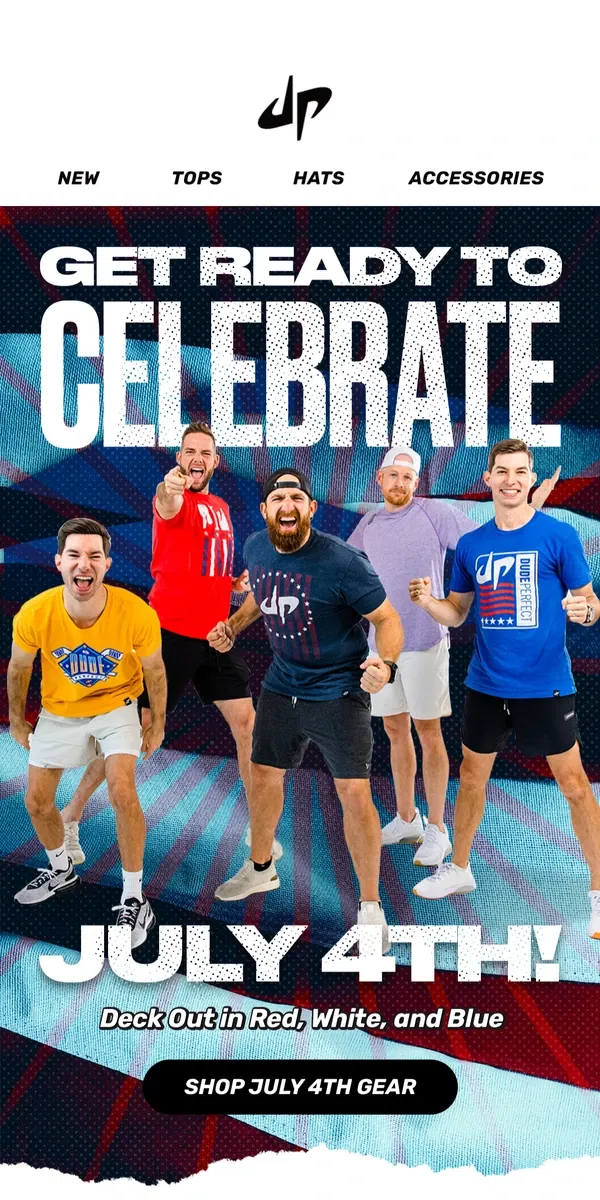 Email from Dude Perfect. Get Ready for July 4th Fun!