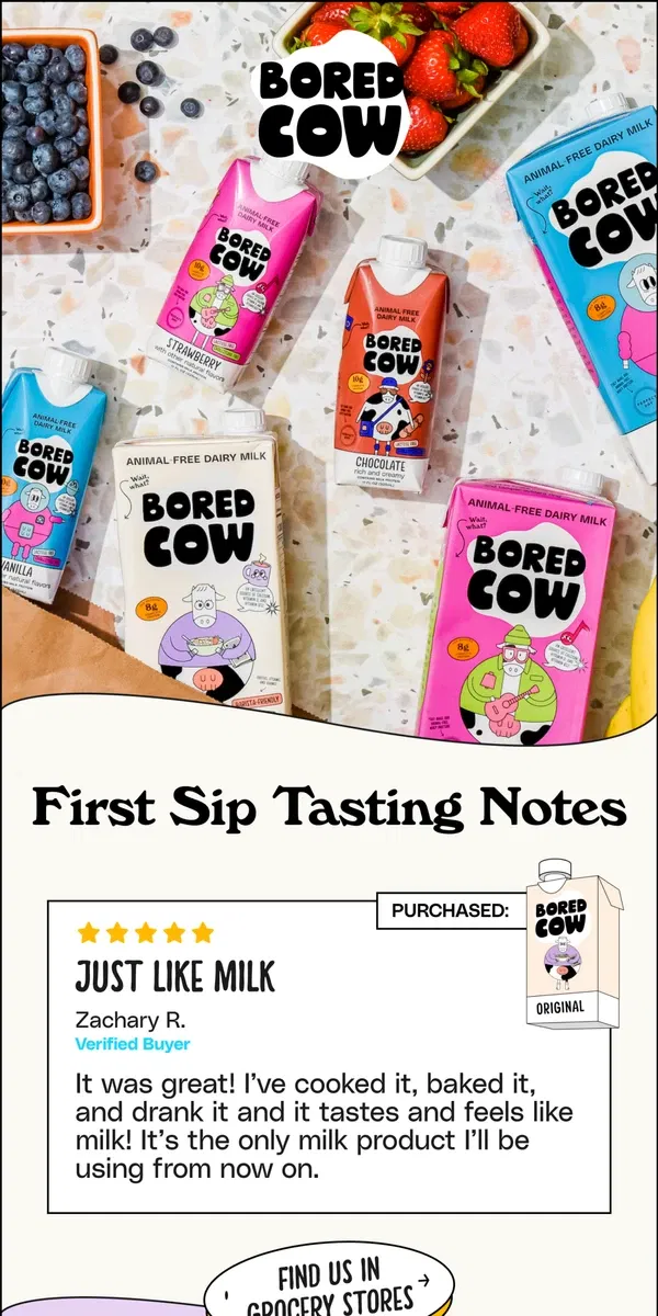 Email from Bored Cow. What does Bored Cow taste like?