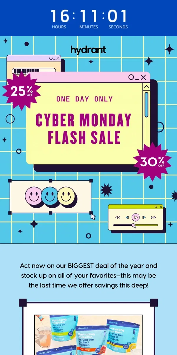 Email from Hydrant. CYBER MONDAY SALE ⭐