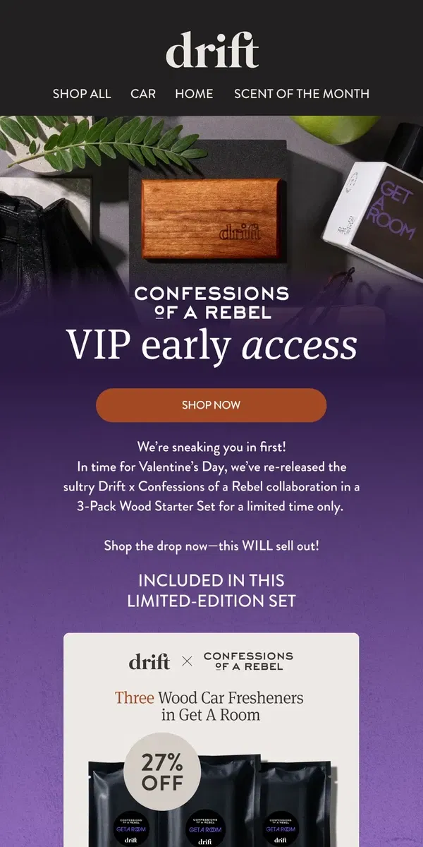 Email from drift.. VIP ACCESS GRANTED!