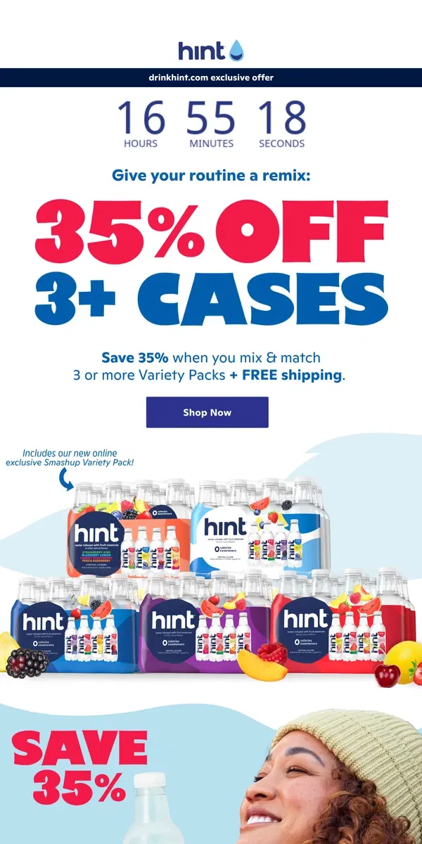 Email from Hint Water. Looking to try a new flavor?