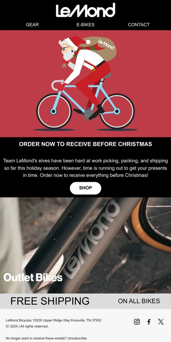 Email from LeMond. Time Is Running Out!