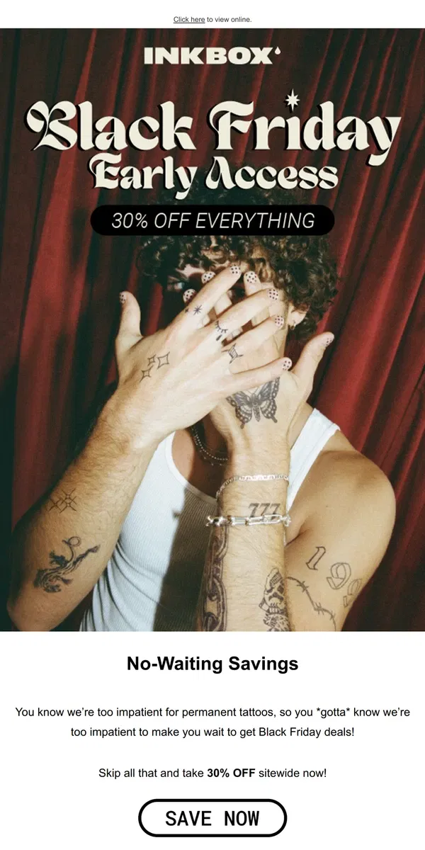 Email from Inkbox. 30% OFF 🛒 Whatever You Want!