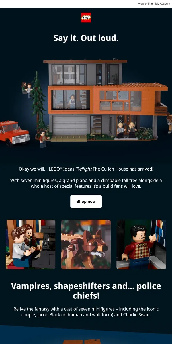 Email from Lego. "Twilight" fans, this is for you