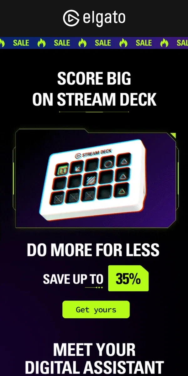 Email from Elgato. Save on Stream Deck and more 🔥