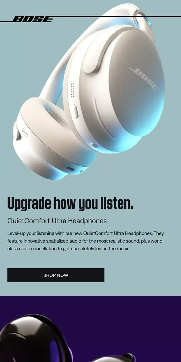 Email from Bose. 🎧 New year — time for new headphones!