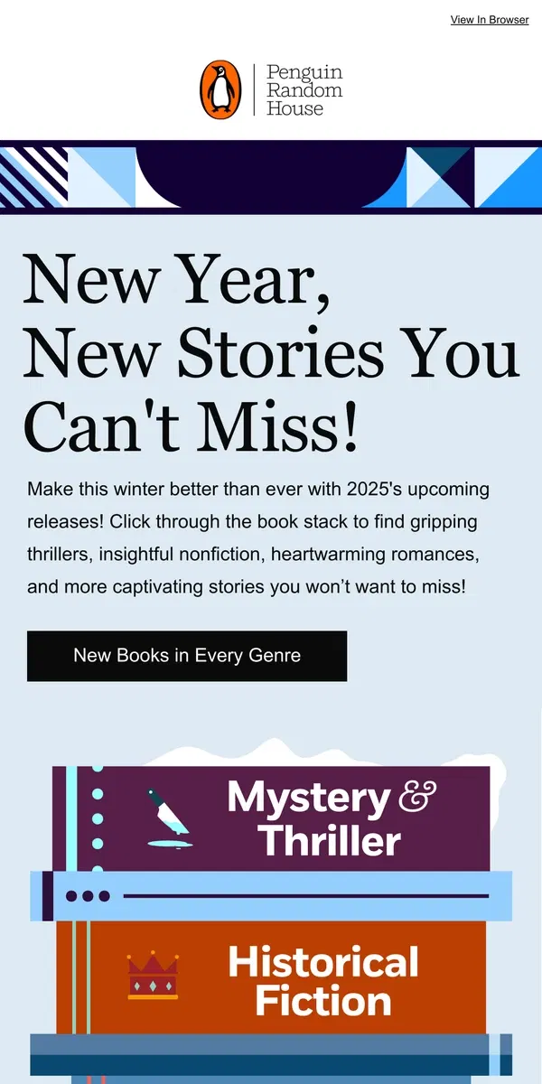 Email from Penguin Random House. Spoiler Alert 🚨: You’ll Love These 2025 Books!