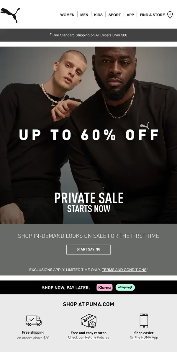 Email from Puma. We Have The Secret To Getting 60% Off 🤫