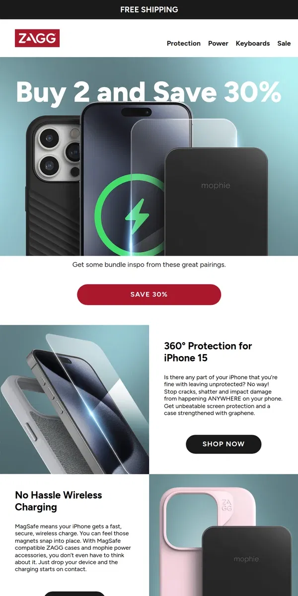 Email from ZAGG. Bundle and Save for the Best Prices!