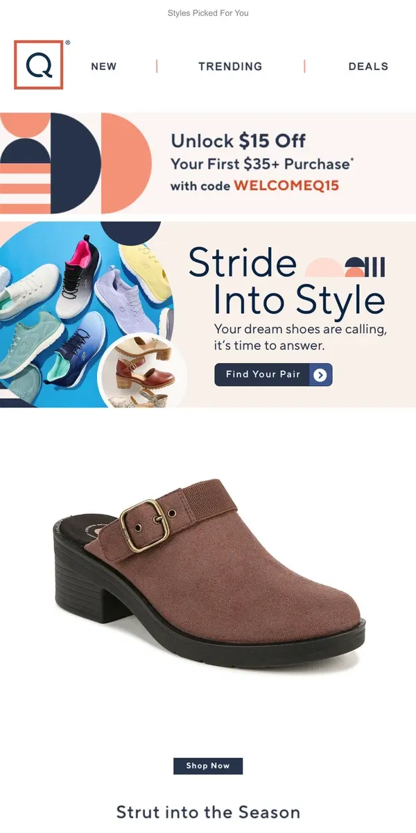 Email from QVC. Those Perfect Shoes Are Waiting