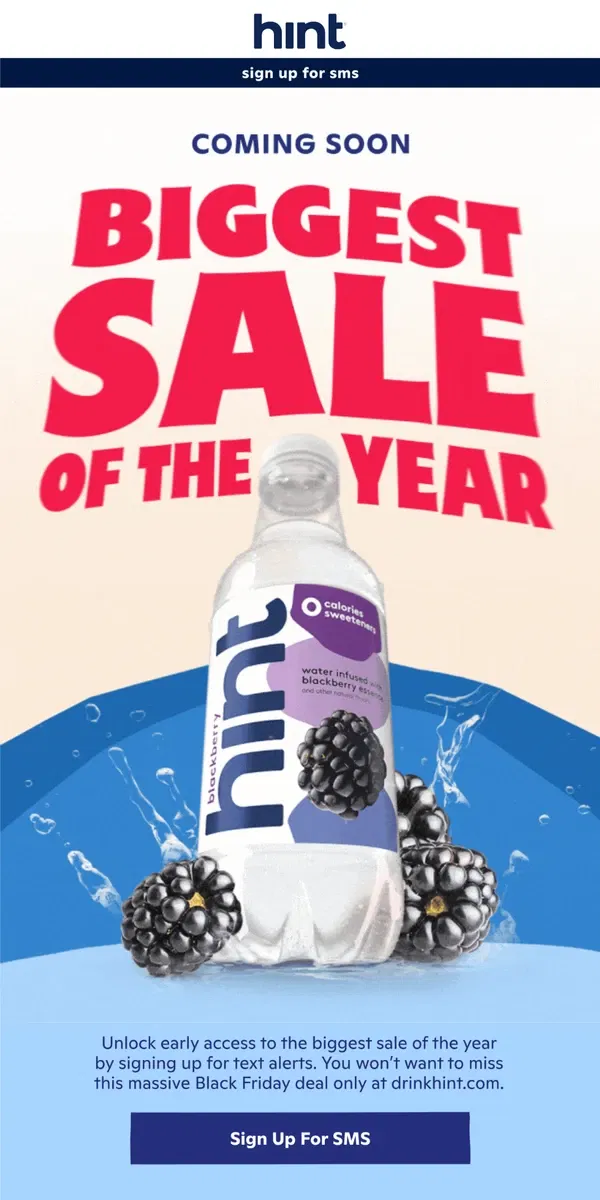 Email from Hint Water. 🔔 Black Friday is almost here. Are you ready?