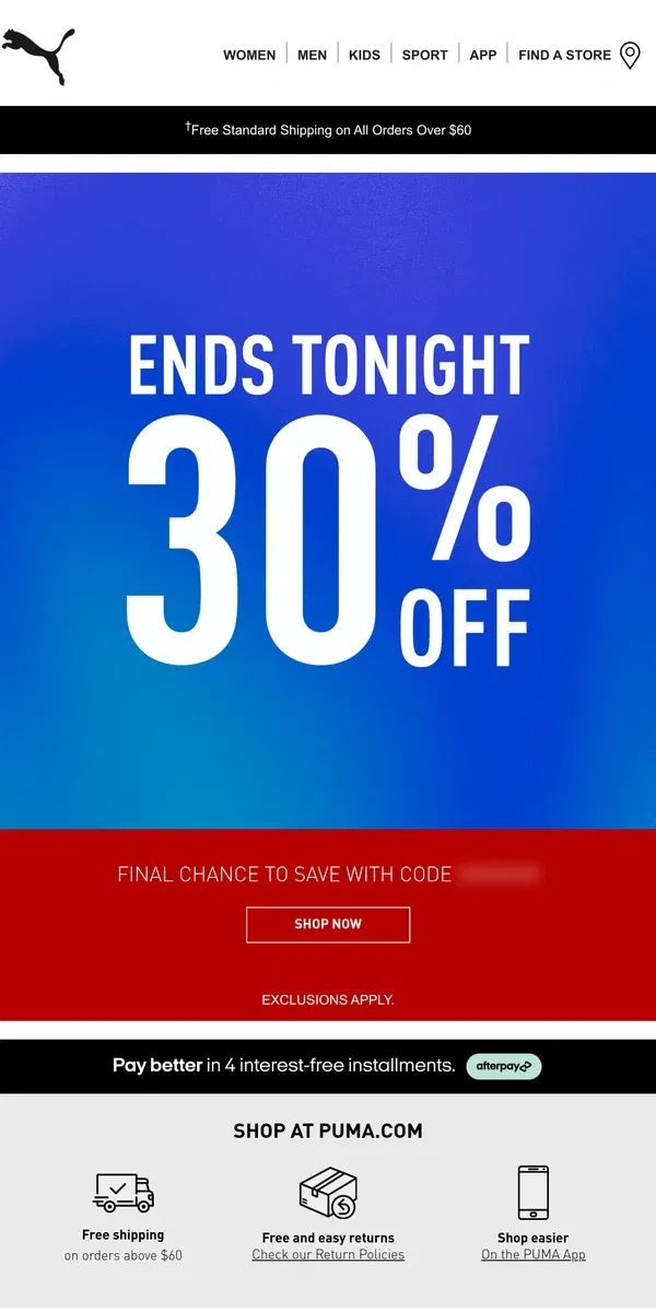 Email from Puma. Presidents’ Day Sale is Almost Over 