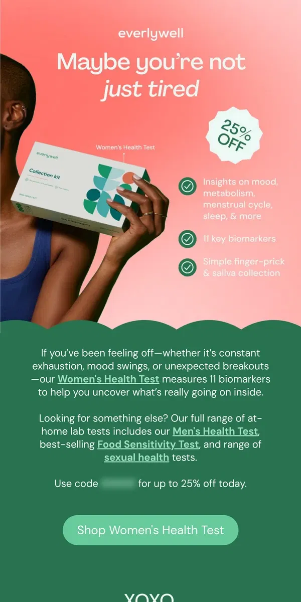 Email from Everlywell. Your hormones called—they need a check-in 👋