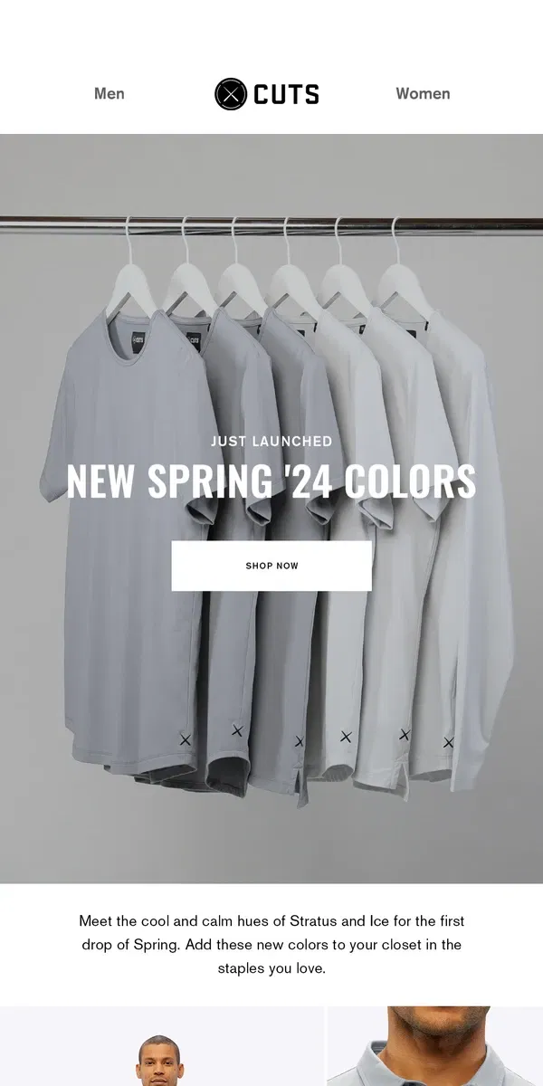 Email from Cuts. NOW LIVE - Spring 2024 Collection is HERE