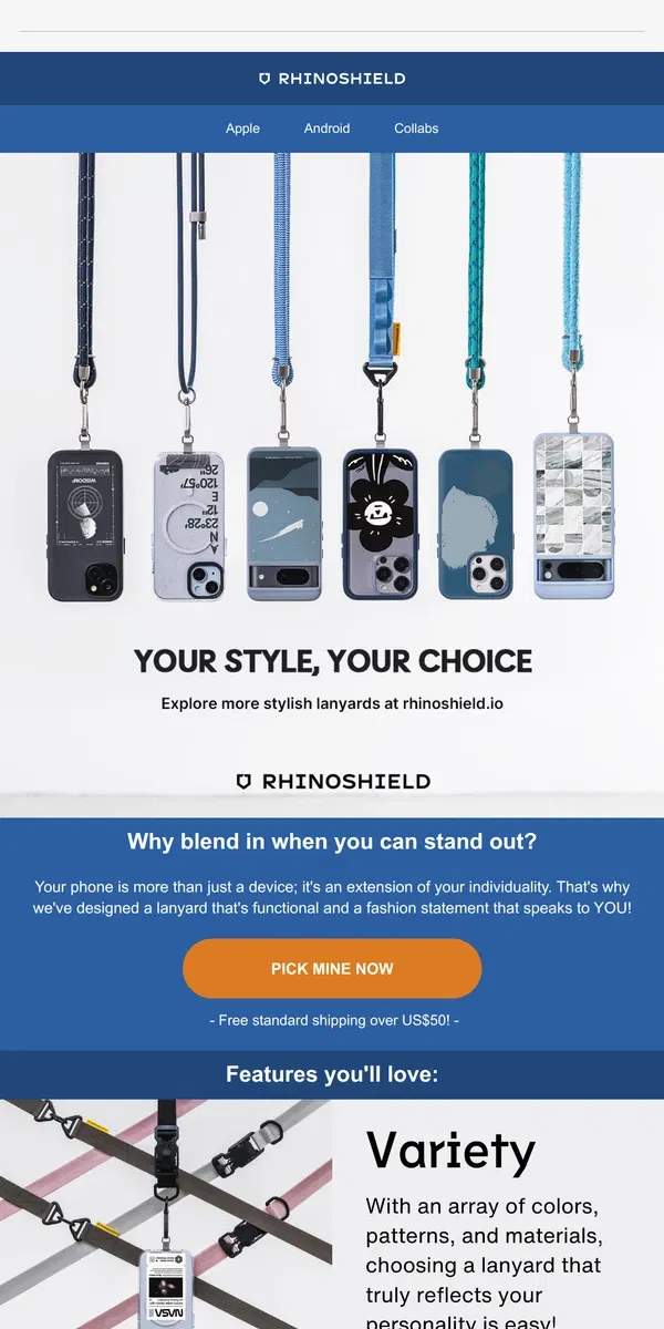 Email from RHINOSHIELD. Your Style, Your Choice ✨