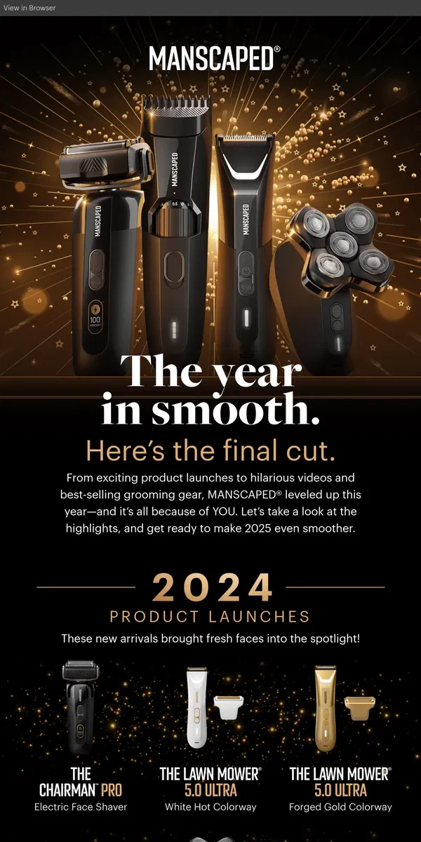 Email from MANSCAPED. You made 2024 legendary