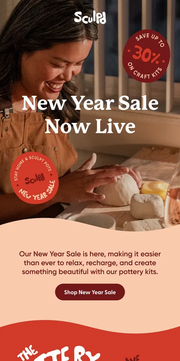 Email from Sculpd. The New Year Sale is here ✨